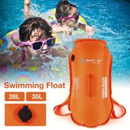 Boia de natação para adultos nadar boia flutuador mochila altamente visível natação bolha boia flutuador para treinamento de natação segura & open water - Image 2