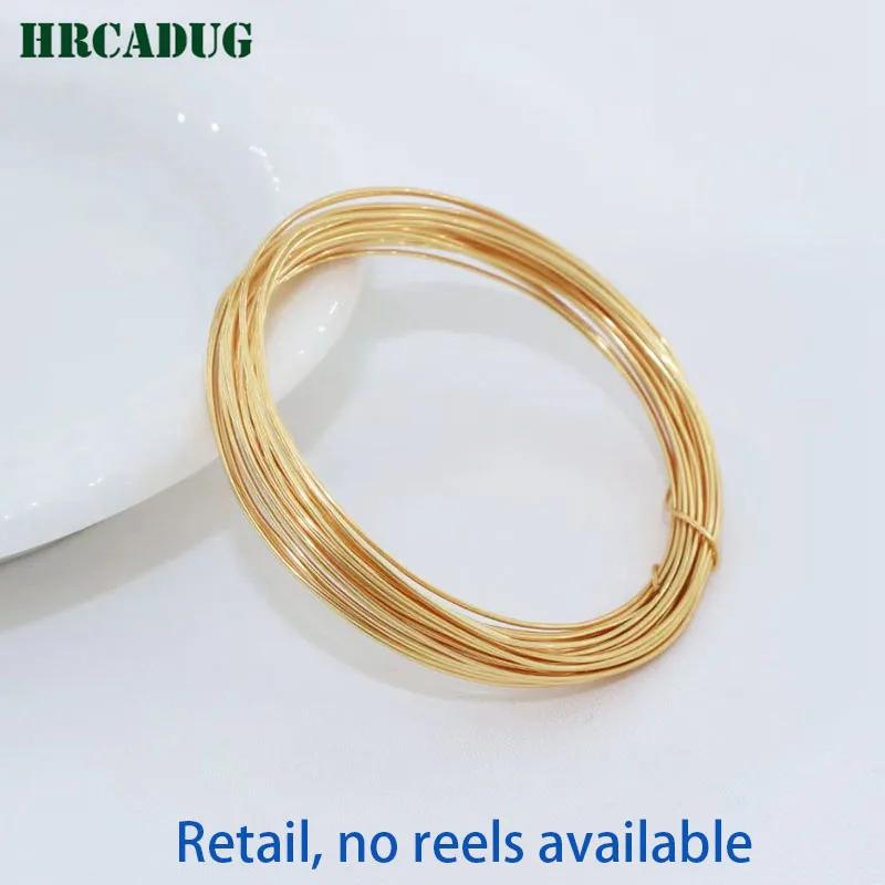 Fio de Cobre para Fazer Jóias, Ouro 14K e Prata Banhado, Fio De Metal De Latão, Acessórios DIY, Suprimentos, Artesanato De Rosca, 5 Metros - Image 1