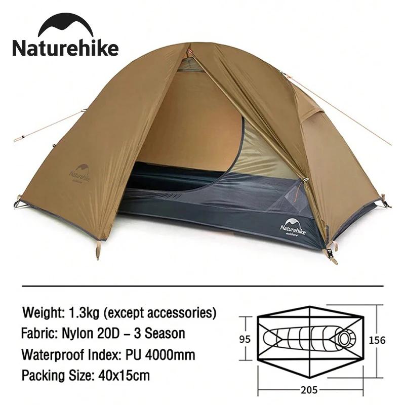 Naturehike barraca de ciclismo ultraleve, barraca de mochila para 1 pessoa, camada dupla, pesca, praia, viagem ao ar livre, caminhadas, acampamento - Image 1