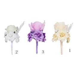 Flores artificiais lapela pin, Boutonniere casamento para convidado, Broche Pin - Image 3