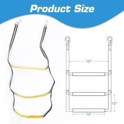 Barco corda escada para pesca ao ar livre, Heavy Duty, escalada, reboque, removível - Image 5