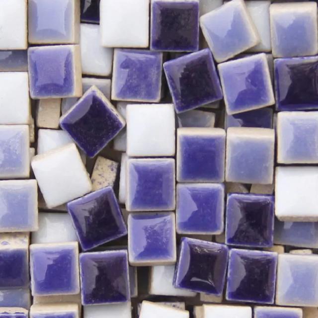 Telhas de vidro mosaico para artesanato DIY, decoração de parede e ornamentos coloridos - 100g