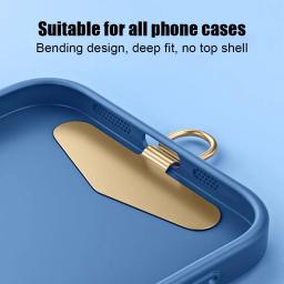 Ultra-fino de aço inoxidável metal telefone cordão junta remendo anti-perdido destacável corda do telefone móvel clipe de cartão cinta pendurar cabo guia - Image 5