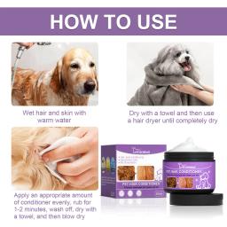 Condicionador de pêlos para gatos e cães, creme condicionador de cabelos macios, cuidado de limpeza sem nós, 50ml - Image 3