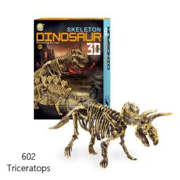 Montar Ossos De Dinossauro, Esqueleto Triceratops, Construção De Fóssil, Mammuthus Montado, Modelo Tyrannosaurus Rex, Artesanato Decoração - Image 3