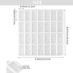 Molde De Jogo De Resina Epóxi De Cristal, Dominoes Fundição De Molde De Silicone, DIY Fazendo Ferramentas, 1Pc - Image 5