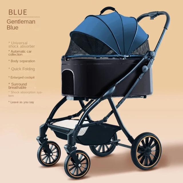 Leve e portátil Pet Cart, Gatos e cães portátil dormir cesta para Pet Carts, Separado