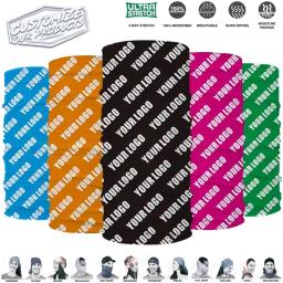 Bandana sem emenda de seda gelo personalizado, pescoço polainas, chapelaria, Snood, Balaclava, ciclismo, pescoço, design personalizado, 15pcs - Image 1