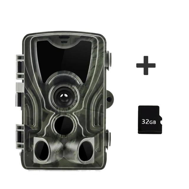 SunTekCam HC801A 24MP Câmera de trilha de caça com visão noturna Movimento ativado Gatilho externo IP65 Armadilha para vida selvagem Câmera de escotismo