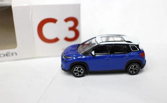 Carros de Brinquedo Diecast 1:64 para Coleção NorRev - Modelo Novo C3 2021, Ideal para Presente - 3 Pol.