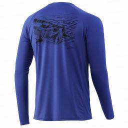 HUK-camisa de pesca de manga comprida masculina, camisas de performance, camisas respiráveis, proteção solar, roupas de verão, upf 50 - Image 4