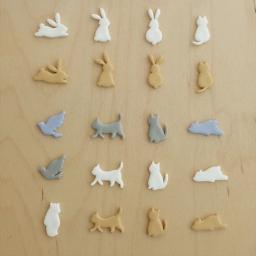 Moldes para Forma de Animais para Jóias, Wagashi, Brincos, Biscoito, Cortadores de Argila, Pássaro, Coelho, Gato, Brinco DIY, Pingente, Ferramentas de Argila - Image 1