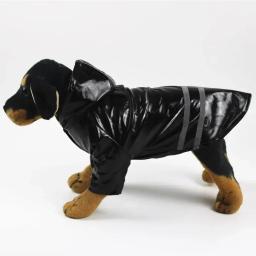 Impermeável com capuz com tira reflexiva para cães, Casacos impermeáveis, Roupas Respiráveis para Filhotes, Casaco de chuva para exterior - Image 5