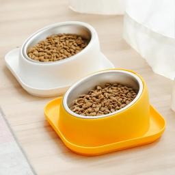 Tigela de comida para animais antiderrapante, alimentador antiderrapante com 15 graus de inclinação, guarda de segurança, pescoço, para cães, gatos, filhote de cachorro, gatinho - Image 1