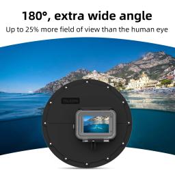 Telesin 6 ''porta cúpula 30m caixa à prova d'água para gopro hero 9 10 11 12 13 gatilho cúpula capa acessórios de lente - Image 5