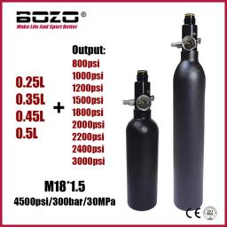 Tanque do ar comprimido com saída do regulador, cilindro de garrafa do CO2, 0.25L 0.35L 0.5L 4500psi 30MPa 300bar, M18 * 1.5, 800psi a 3000psi - Image 1