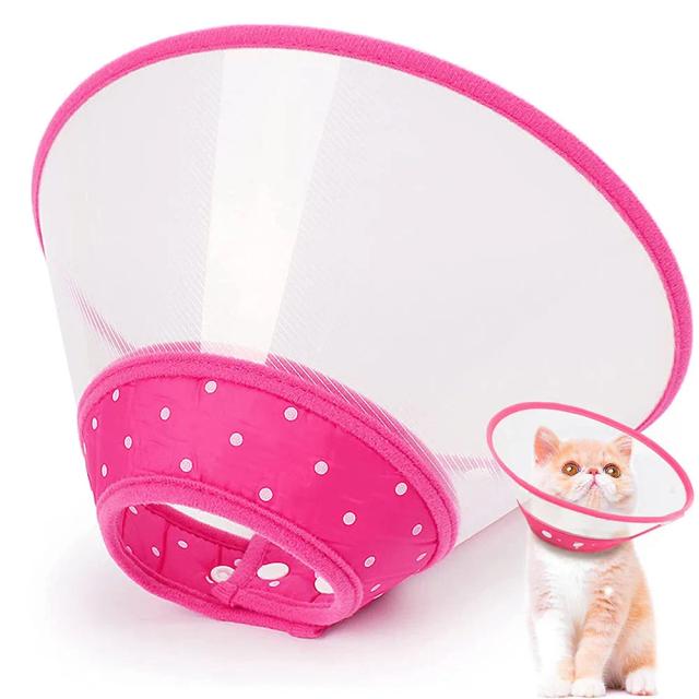 Cone Elizabetano Ajustável para Gatos e Filhotes de Cães - Proteção e Recuperação Após Cirurgia