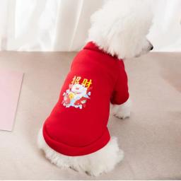 Camisola de pelúcia impressa em duas peças, peluche para gatos, pulôver de primavera, roupas de outono e inverno, ano novo - Image 5
