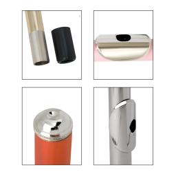 Branco cobre flauta bocal, niquelado, flauta cabeça tubo, sopros instrumento peças de reposição e acessórios, 16 furos - Image 6