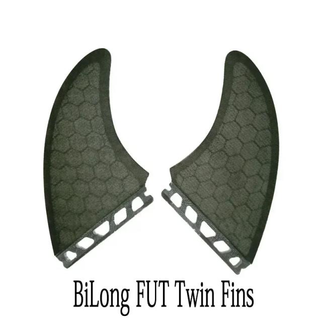 Prancha BiLong Futures Twin Fins X Grande com Quilhas Pretas para Alto Desempenho - Conjunto de 2 Peças