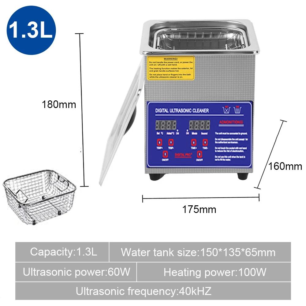 Limpador ultrassônico portátil, Eletrodomésticos, Máquina de limpeza, Tanque de ultrassom, Lavadora, 1.3L, 2L, 3L, 6L, 10L, 15L, 22L, 30L - Image 1