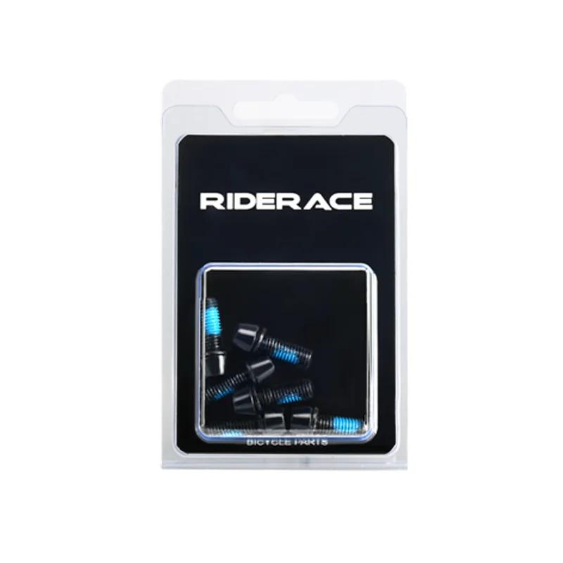 6 pçs pinça de freio a disco da bicicleta parafuso braçadeira parafusos fixos m6 * 18mm titânio-banhado colorido aço inoxidável para mtb mountain bike - Image 1