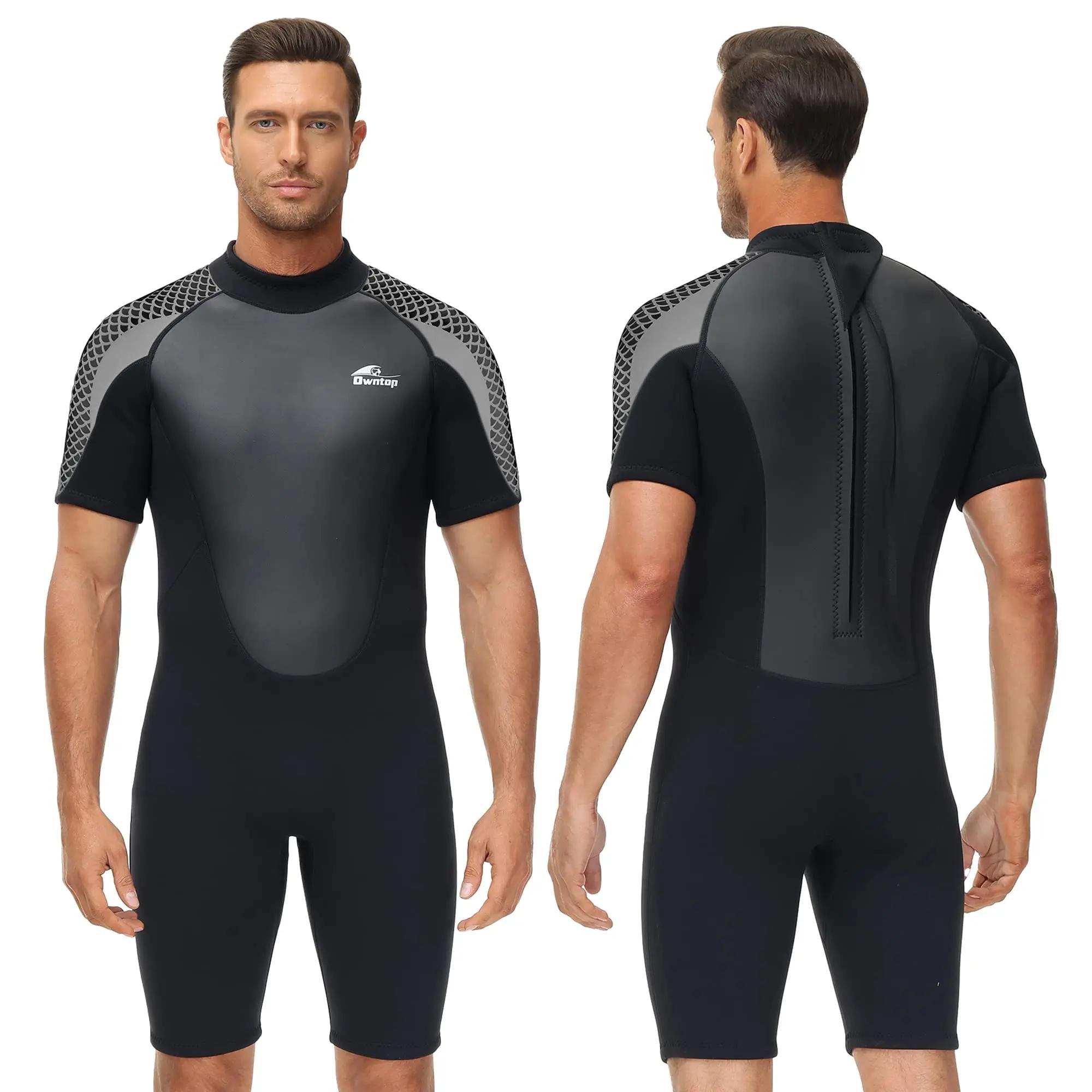 Roupa de mergulho shorty para homens, 3mm, para mergulho, surf, natação e esportes aquáticos, neoprene, pesca submarina, peça única - Image 1