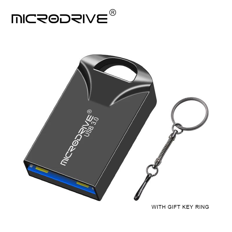 Mini unidade flash usb 3.0 128GB 64GB 32GB 16GB memória flash de alta velocidade USB3.0 Stick pequeno disco u com chaveiro - Image 1