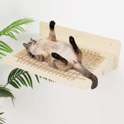 Rede Montada Na Parede para Grandes Gatos ou Gatinho, Prateleiras De Madeira, Corda De Sisal, Poleiros De Parede, Móveis De Cama, Saltando - Image 1