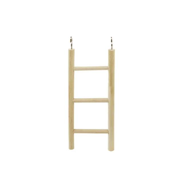 Escada de Madeira Swing Scratcher para Pássaros e Hamsters - Brinquedos Suspensos para Gaiolas de Animais de Estimação (Disponível em Várias Tamanhos)
