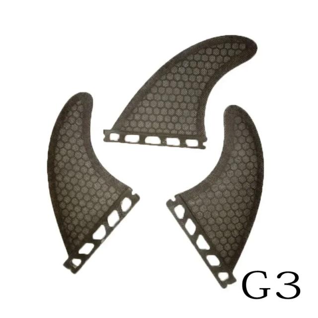 Barbatanas de Prancha de Surf Bilong Futures G3 em Fibra de Carbono com Pequenos Propulsores Favo de Mel