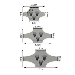 Rede portátil do objetivo do futebol com marcar zonas, futebol exterior de dobramento, auxílio do treinamento do alvo, futebol T do quintal - Image 6