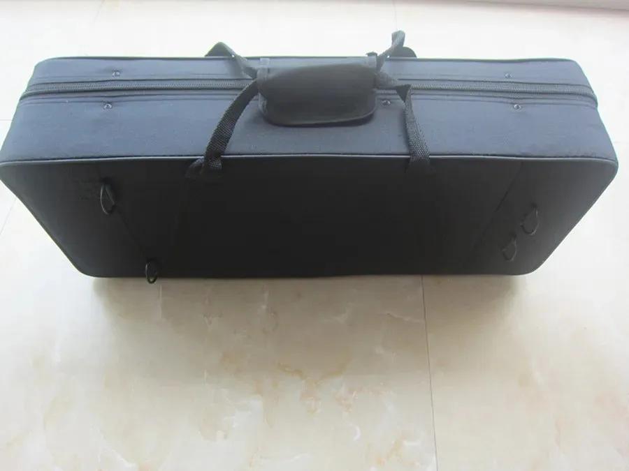 Saxofone soprano profissional com caso, marca saxofone curvo, preto e ouro latão sax, novo, R54 - Image 1