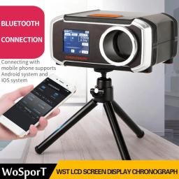 Testador de arma de paintball wosport, testador de velocidade bb com cronógrafo, suporte para bluetooth app iso acessórios de paintball - Image 2