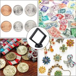 Quadrado 3D Flutuante Jóias Moedas Conchas, Gemas, Minerais, Rochas, Espécime Display, Frame, Caixa Titular, Case Stand, Decoração para Casa, 10Pcs - Image 6