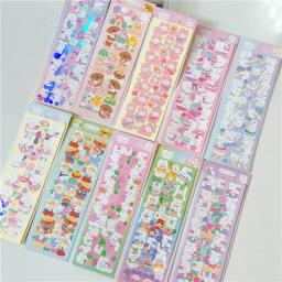 SKYSONIC-Bobo Flora Adesivos Decorativos, Série Conjunto Completo, Kawaii Urso Coelho Adesivo Coreano, Jornal Lixo Agenda Papelaria Suprimentos - Image 4