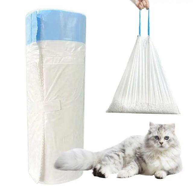 Caixa de Areia Automática Autolimpante para Gatos com 15 Peças de Liner e Sacos à Prova de Vazamento