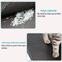 Impermeável dupla camada EVA Cat Litter Mat Tapete de estimação dobrável, almofadas de cama para gatos, suprimentos limpos - Image 3