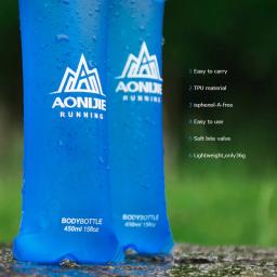 Aonijie 250ml 600ml dobrável silicone macio garrafa de água para o esporte ao ar livre viajar correndo chaleira pacote hidratação saco colete - Image 6