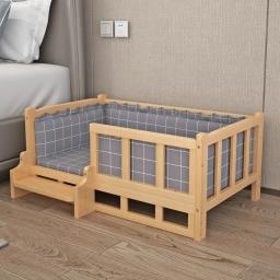 Cama de cachorro de madeira maciça, Polido liso, Luxo durável, Eco-Friendly, cachorro grande, Teddy Dogs - Image 3