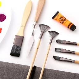 24 pçs profissional pintura pincel artistas kit para iniciante aquarela óleo pedra rocha pintura da lona mininaturas diy eas - Image 4