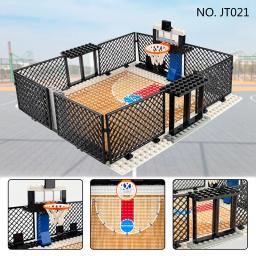 Criativos Esportes Estádio Blocos De Construção, Quadra De Basquete, Mini Treinamento De Basquete, Tijolos Brinquedos, Presentes - Image 1