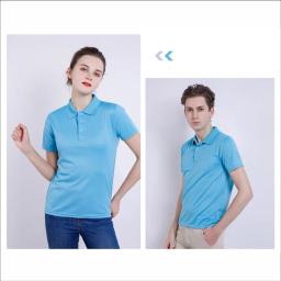 Camisa Polo esportiva de secagem rápida, Impressão do logotipo personalizado, Bordado Design, Marca da empresa, Lapela respirável, Top manga curta, 4XL - Image 3