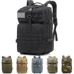 Mochila tática militar de grande capacidade, Atividades ao ar livre, Mochila de insetos impermeável, Caminhadas Camping Caça, 3P Softback, 36-55L - Image 1