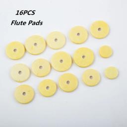 Almofadas De Flauta De Pele Única, Peças De Reposição De Flauta, 16 pcs por conjunto - Image 1