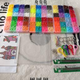 Perler contas kit 5mm/2.6mm mosaico térmico hama contas kit completo 3d quebra-cabeça diy brinquedo crianças artesanato artesanal presente passando contas - Image 1