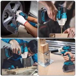 Chave de impacto elétrica sem fio multifuncional, broca manual sem escova, sem bateria, ferramenta elétrica portátil para construção, reparo de automóveis - Image 5