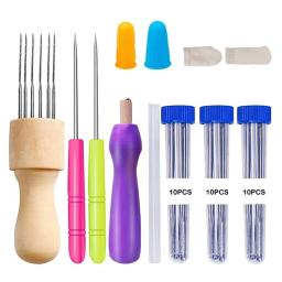 Multi-estilo agulha feltrando kit para feltragem de lã, ferramentas artesanais DIY com alça de madeira maciça, agulhas - Image 1