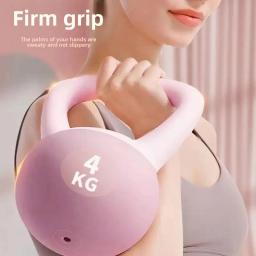 Exercício em casa feminino fino perna sino haltere kettlebell treinamento de força macio sino haltere cross-border derramando pote - Image 1