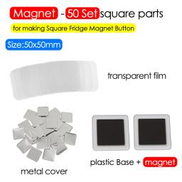 Ímã quadrado geladeira crachá botão fabricante 50x50mm diy fazendo materiais diy fazendo metal crachá botão pinos arte artesanato - Image 5